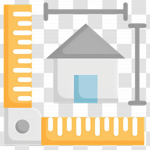 Construction Drawing - House Design With Measurement Tools Transparent PNG