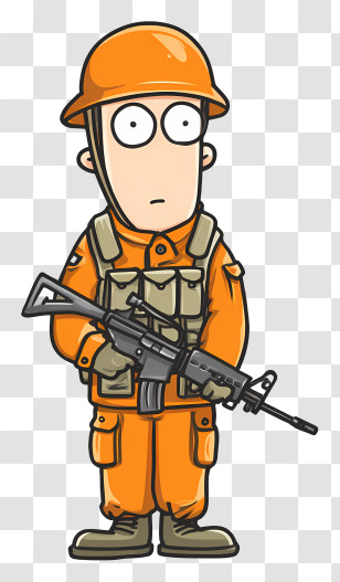 Cartoon Soldier - Cartoon Soldier In Uniform Transparent PNG