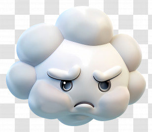 Cloud - Angry Cloud Emoji Illustration Transparent PNG