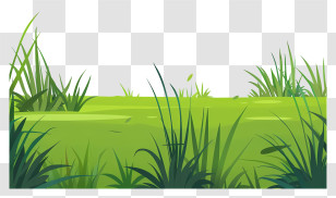 Grass Field Background - Green Grassy Outdoor Landscape Illustration Transparent PNG