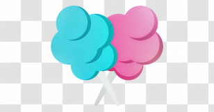 Pink Turquoise Cloud Material Property Confectionery Transparent PNG