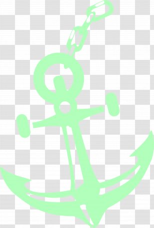 Clip Art - Symbol - Little Fresh Green Boat Anchor Transparent PNG