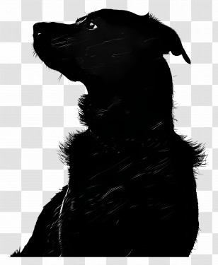 Dog Silhouette - Black Dog Silhouette Transparent PNG