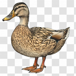 Duck - Realistic Mallard Duck Illustration Transparent PNG
