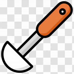 Kitchen Utensils - Illustration Of Orange Handled Food Masher Transparent PNG