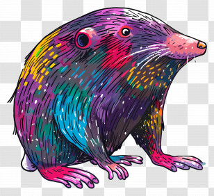 Mole - Colorful Mole Illustration Transparent PNG