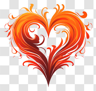 Flaming Heart - Flaming Heart Symbol Of Love And Passion Transparent PNG