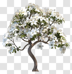 Dogwood Tree - Beautiful Blooming White Dogwood Tree Transparent PNG