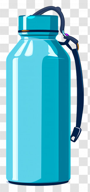 Water Bottle - Blue Water Bottle For Outdoor Adventures Transparent PNG