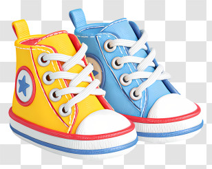 Infant Sneakers - Colorful Baby Shoes Illustration Transparent PNG