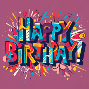 Happy Birthday - Colorful Happy Birthday Text Transparent PNG