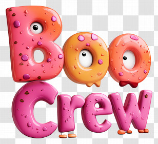 Boo Crew - Colorful Boo Crew Illustration Transparent PNG