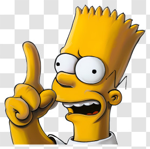 Simpsons - Bart Simpson Pointing Transparent PNG