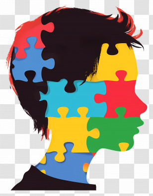 Puzzle Head - Puzzle Head Silhouette Transparent PNG