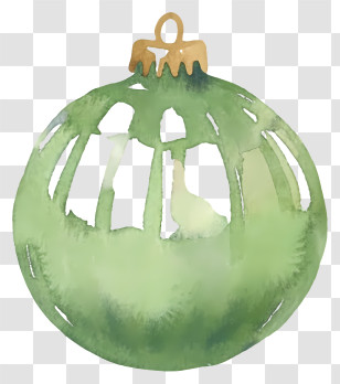 Green Ornament - Green Christmas Ornament Transparent PNG