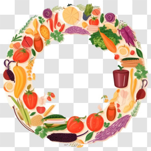 World Food Day - Circular Vegetable Composition Illustration Transparent PNG