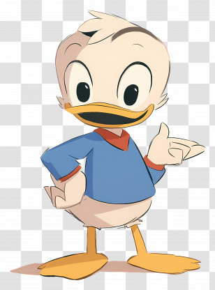 Cartoon Duck - Cartoon Duck Pointing Transparent PNG