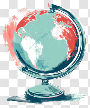 Globe - Artistic Globe Illustration Transparent PNG