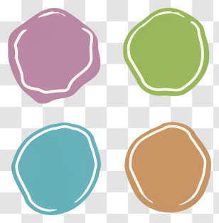 Cartoon - Colorful Abstract Blobs Transparent PNG