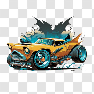 Cartoon Car
 - Custom Car With Bat Design Transparent PNG