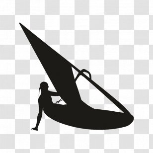 Wall Decal Sticker Surfing - Black And White Transparent PNG