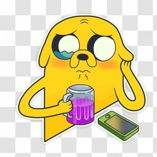 Telegram Jake The Dog Sticker VKontakte Clip Art - Human Behavior Transparent PNG