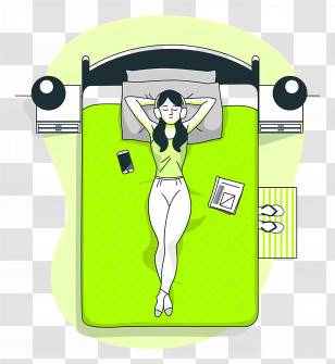 Bed Top View - Person Relaxing On Bed Transparent PNG