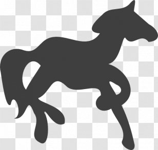 Pony Mustang Colt Stallion Clip Art - Monochrome Photography - Carousel Hourse Transparent PNG