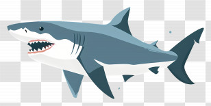 Shark - Cartoon Shark Illustration Transparent PNG