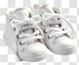 White Sneakers - White Baby Shoes Transparent PNG