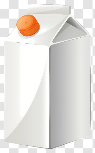 Orange Juice Carton - Milk Carton With Orange Cap Transparent PNG