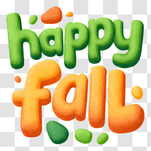 Happy Fall - Happy Fall Text Illustration Transparent PNG