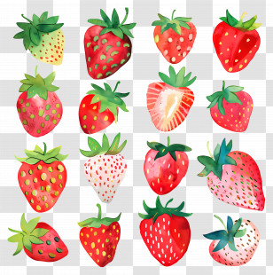 Strawberry - Watercolor Illustration Of Fresh Strawberries Transparent PNG