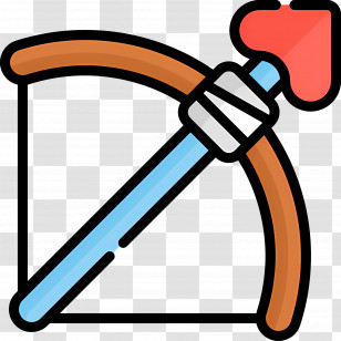 Bow Arrow - Bow And Arrow With Heart Transparent PNG