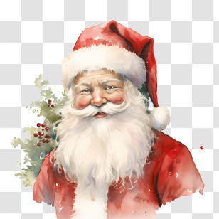 Santa And Gift - Santa Claus Festive Illustration Transparent PNG