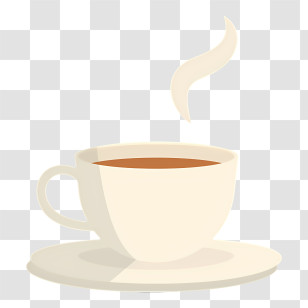 Food - White Steaming Coffee Cup Illustration Transparent PNG