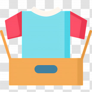Clothes Box - Box Of Casual Clothes Transparent PNG