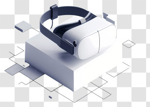 Vr Headset - Virtual Reality Headset With Minimalist Design Transparent PNG