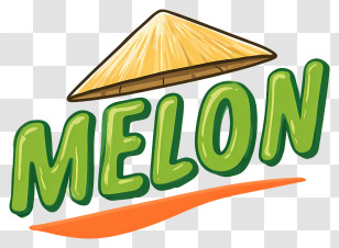 Melon Logo - Melon Green Logo With Hat Transparent PNG