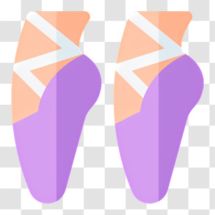 Ballet Shoes Logo - Purple Ballet Shoes For Dance Performance Transparent PNG