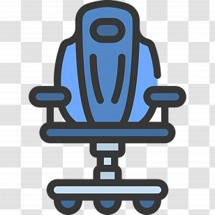 Gaming Chair - Blue Office Chair For Comfortable Seating Transparent PNG