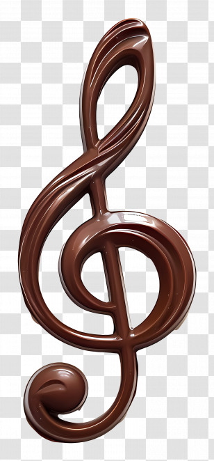 Music Note - Chocolate-Painted Musical Note Illustration Transparent PNG