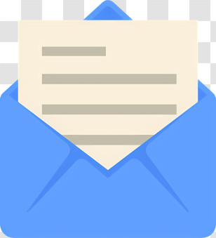 It - Blue Envelope With A Letter Inserted Inside Transparent PNG