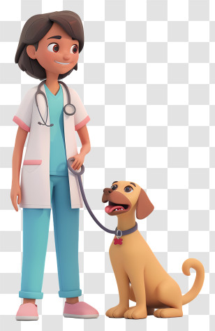Veterinarian - Veterinarian With Happy Dog Transparent PNG