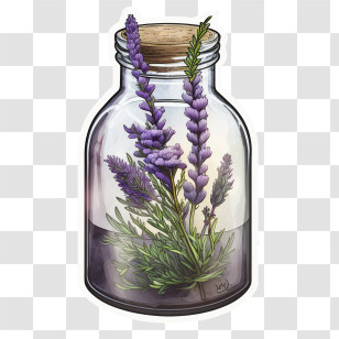 Lavender
 - Lavender In Glass Jar Illustration Transparent PNG