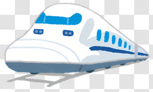 Train - Illustration Of A Bullet Train Front View Transparent PNG