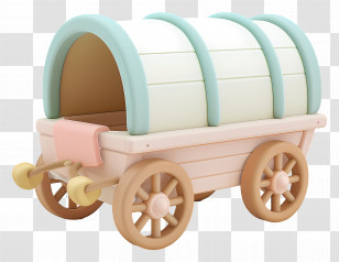 Cartoon - Pastel Cartoon Wagon Toy For Children Transparent PNG