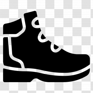 Boots - Black Boot Silhouette Icon Transparent PNG