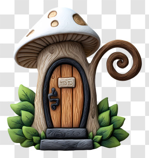 Fairy Door - Magical Mushroom House Transparent PNG