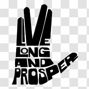 Spock Decal James T. Kirk Paper Sticker - Black And White Transparent PNG